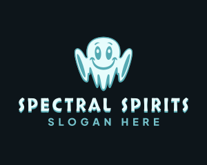  Cute Spooky Ghost logo design