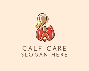 Mother Child Heart Family logo design