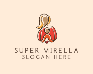 Nursery - Mother Child Heart Family logo design