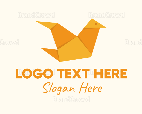 Orange Paper Crane Logo