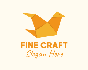 Orange Paper Crane logo design