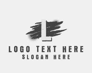 Initial - Urban Ink Brush logo design