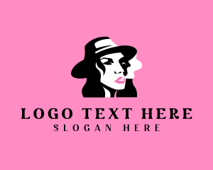 Hat - Woman Smoke Fashion logo design