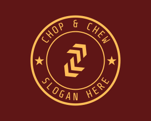 Barbershop - Gold Company Emblem logo design
