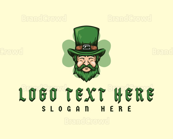 Leprechaun Celtic Beard Logo