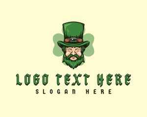 Saint - Leprechaun Celtic Beard logo design