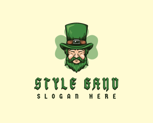 Leprechaun Celtic Beard Logo