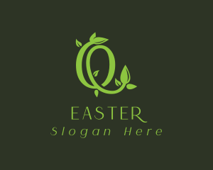 Initial - Leafy Vine Letter O logo design