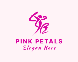 Pink Ribbon Gymnast  logo design