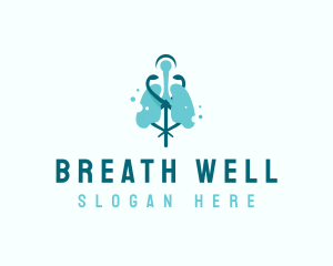 Pulmonology - Lung Medical Hospital logo design