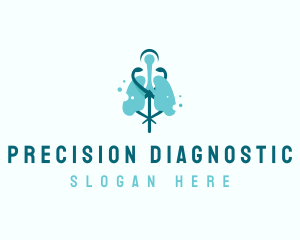 Diagnostic - Lung Medical Hospital logo design