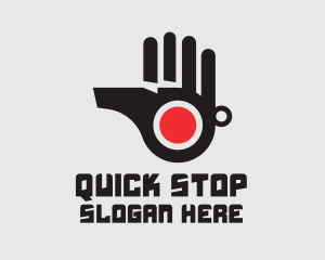Stop - Sports Coach Whistle logo design