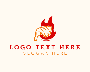 Barbecue - Roast Chicken Barbecue logo design