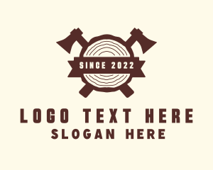 Lumber - Wood Lumber Axe logo design