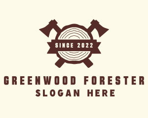 Forester - Wood Lumber Axe logo design