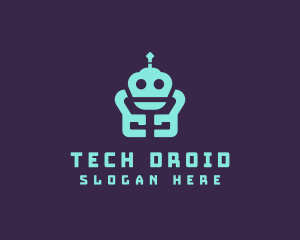 Droid - Gaming Robot Tech logo design