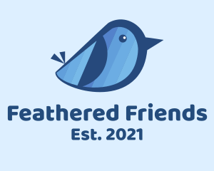 Blue Baby Bird logo design
