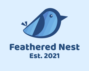 Blue Baby Bird logo design