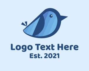 Small - Blue Baby Bird logo design