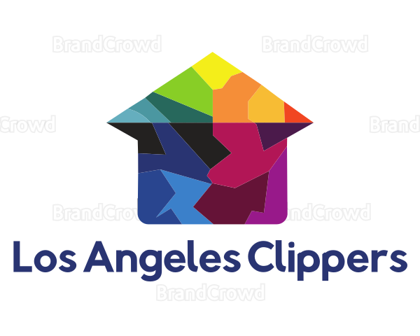 Colorful House Puzzle Logo