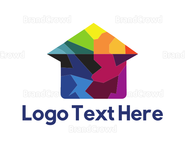 Colorful House Puzzle Logo