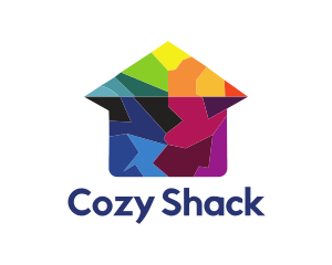 Shack - Colorful House Puzzle logo design