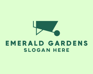 Green Wheelbarrow Gardening logo design