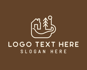 Coffee Mug - Camping Cabin Cafe Mug logo design