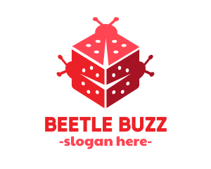 Beetle - Red Ladybug Dice logo design