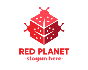 Red Ladybug Dice logo design