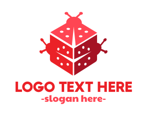 Dice - Red Ladybug Dice logo design