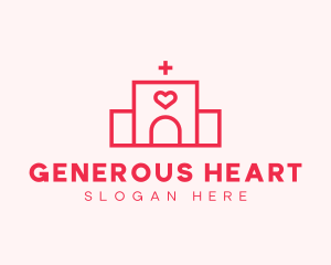 Red Heart Hospital logo design