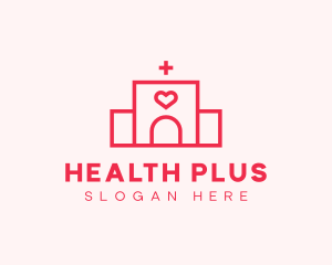 Red Heart Hospital logo design