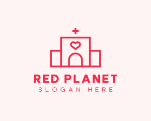 Red Heart Hospital logo design