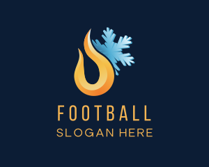 Thermal - 3D Flame Snowflake logo design