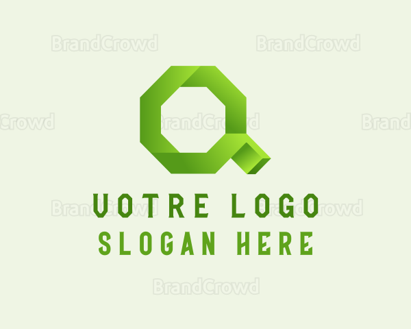 Octagon Digital Letter Q Logo