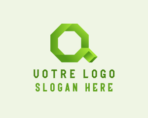 Octagon Digital Letter Q Logo