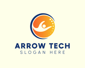 Human Globe Tech logo design