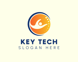 Human Globe Tech logo design