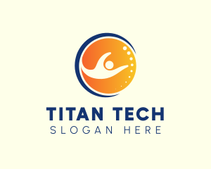 Human Globe Tech logo design