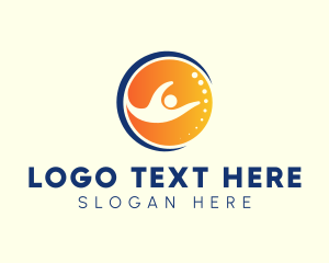 Planet - Human Globe Tech logo design