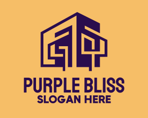 Purple - Purple Modern House logo design