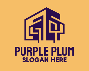 Purple - Purple Modern House logo design