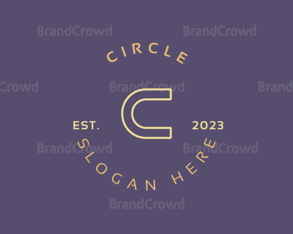Retro Generic Business Circle Logo
