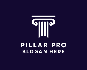 Pillar - Greek Pillar Financial logo design