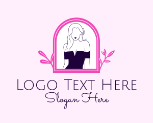 Vlogging - Woman Fashion Window logo design