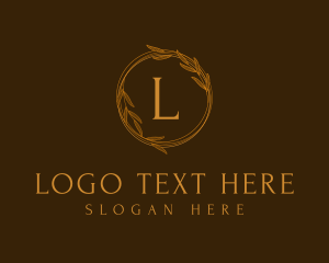 Golden - Classic Gold Wreath logo design