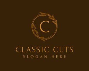 Classic Gold Wreath logo design