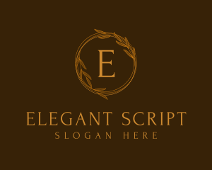 Classic Gold Wreath logo design