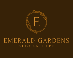 Classic Gold Wreath logo design